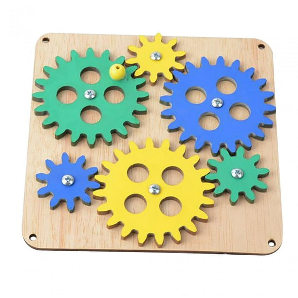 Tablero ocupado para niños pequeños, habilidades prácticas, Material de bricolaje, actividades de aprendizaje, juego de lógica educativa para niños en , Engranajes colori Engranajes coloridos CUTICAT material de tablero ocupado