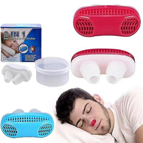 Sleep Aid Silicone Anti Snoring Device Nasal Dilators Anti Snore Stopper Nose Clip Apnea Guard Easy Breathe Improve Sleeping (blue)