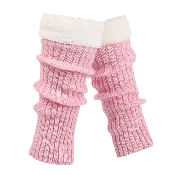 AWZXDE Retro Knitted Leg Warmers Crochet Long Boot Socks 2026 Thickened Warm Socks For Women Adult Party Dance Yoga long socks for women Pink
