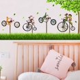 thumbnail image 2 of Rana conejo en bicicleta pegatina de pared autoadhesiva pegatina de pared para sala de estar dormitorio cocina decoración del hogar JAMW Sencillez, 2 of 5
