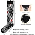 thumbnail image 3 of GZHJMY 1 Pair Lovely Love Heart Compression Socks for Women Men, Knee High Stockings for Athletic Sports,Running,Travel, 3 of 7
