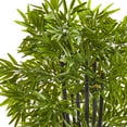 thumbnail image 2 of Nearly Natural 5’ Bamboo Artificial Tree with Black Trunks in White Planter UV Resistant (Indoor/Outdoor), 2 of 4