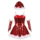 thumbnail image 4 of Disfraz de Navidad para niños, sin mangas, con lentejuelas, vestido de tutú de ballet, patinaje artístico, gimnasia, mallas, jazz, ropa de baile latino, 4 of 5
