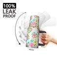 thumbnail image 3 of 40oz Pioneer Flower Floral Print Pattern Insulated Tumbler with Handle, BPA-Free Leak Proof Lid and Straws, Double Wall Vacuum, Hot 12h/Cold 34h, 3 of 6