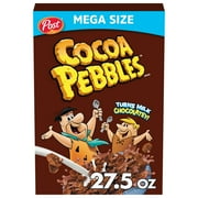 Post Cocoa PEBBLES Cereal, Chocolatey Kids Cereal, Gluten Free, 27.5 oz Mega Size Box