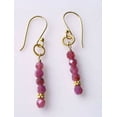 thumbnail image 6 of Glam Natural Sapphire and 22K Vermeil Gold Earrings | 1 3/4" Long |, 6 of 11