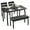 Black, variant on Roromall Dining Table Set for 4, Kitchen Table with Upholstered Bench & 2 Cushion Chairs, Space-Saving Dinette Set for Studio, Dining Room, Apartment