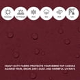 thumbnail image 5 of SavvyCraft™ 3 Bow Bimini Top Replacement Canvas 6ft L, 91"-96" W Burgundy Color-with Storage Boot/without Frame, 5 of 8