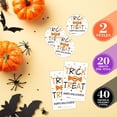 thumbnail image 3 of Fuliko Boo! Happy Stickers Set - Pumpkins - 40 Self-Adhesive Labels, Round Tag Shaped, Each 20 Pieces for Parties, Decorations, Party Supplies for Deco, 3 of 5