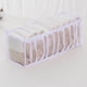 thumbnail image 1 of Caja plegable de malla para organizar ropa interior - Sujetador de 3 compartimentos, braguitas y calcetines - Organizador de armario de nylon 12x12x32cm, 1 of 2
