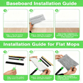 thumbnail image 3 of Greatcool 4-in-1 Baseboard Cleaning Tool with Handle 5 Reusable Pads 1 Stiff Bristle Brush Carpet Rake for Pet Hair Removal Baseboard Cleaner Carpet Windows Wall Floor Bathroom Kitchen, 3 of 7