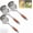 3, variant on Wooden Handle Stainless Steel Skimmer, Skimmer Slotted Spoon, Stainless Steel Skimmer Spoon With Wooden Handle, For Frying, Pasta, Noodles, And Dumpling Draining (1pcs)