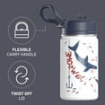 thumbnail image 4 of Hydrapeak Mini 14oz Fun Sticker Print Water Bottle with Straw Lid, Stainless Steel Double Wall Insulated Water Bottle, Leak-Proof and Spill-Proof Water Bottle, Jaw, 4 of 6