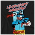 thumbnail image 3 of Marvel Comics Mens Legendary Grandad Captain America Corner Box T-Shirt, 3 of 6