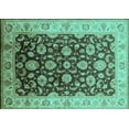 thumbnail image 1 of Ahgly Company Machine Washable Indoor Rectangle Oriental Turquoise Blue Traditional Area Rugs, 2' x 3', 1 of 4