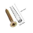 thumbnail image 2 of UPOUART Drywall Screw and Anchor Set for Machine Golden Steel Wall Anchors with Spiral Thread 40 Sets, 2 of 7