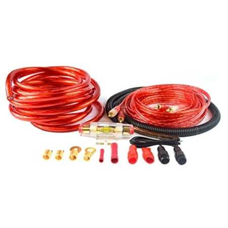 4 Gauge Amp Kit Amplifier Install Wiring Complete 4Ga Wire Red Performance (Best Amp Wiring Kit For The Money)