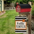 thumbnail image 5 of Fall Stripe Pumpkin Small Garden Flag 12x18 Inch Autumn Halloween Thanksgiving Burlap Yard Outdoor Decor, 5 of 7