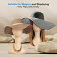 thumbnail image 4 of Professional Mannequin Head, Skin Tone Abstract Durable Multi-purpose Women Model Wig Stand Display, Suitable for Shaping and Displaying Hats, Hair Pieces, Wigs, Accessories and Jewelry, 4 of 5