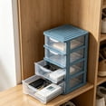 thumbnail image 4 of EDHITNR Drawer Desktop Storage Box Transparent Dustproof Multi Layer Organizer for Cosmetics Stationery Office, 4 of 6