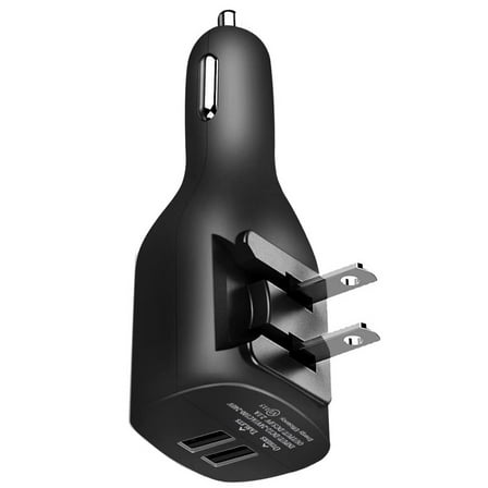 Car Home Charger for Motorola Moto G Play (2023) Phone - 2-Port USB 2-in-1 Power Adapter DC Socket Compatible With Moto G Play (2023)