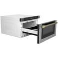 thumbnail image 3 of ZLINE Autograph Edition 24" 1.2 cu. ft. Built-in Microwave Drawer in Black Stainless Steel and Gold Accents, 3 of 7