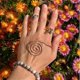thumbnail image 3 of Copper Palm Ring Reiki Spiral Hand Rings for Meditation & Energy Healing, Handmade Reiki Copper Cuffs for Crystal Work (No Gem,2PCS), 3 of 5