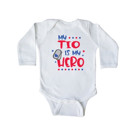 

Inktastic Memorial Day My Tio is My Hero Gift Baby Boy or Baby Girl Long Sleeve Bodysuit