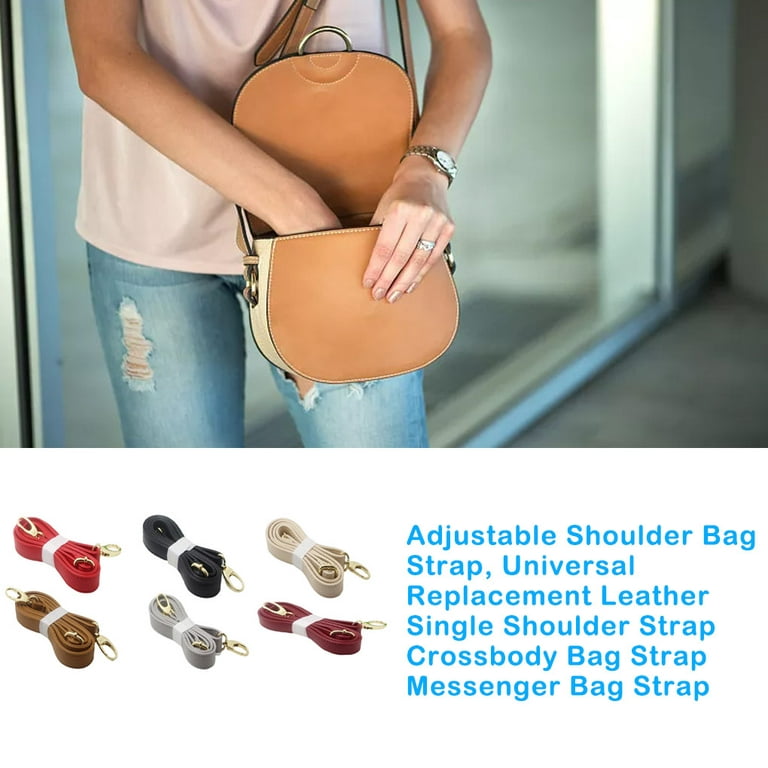 ADVEN Shoulder Bag Strap Leather Adjustable Metal Hook Snaps Soft