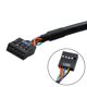 thumbnail image 4 of Adaptador de cable para placa base de 12 cm, USB 3.0, conector macho de 19 pines a conector hembra de 9 pines, con funda de PVC, color negro, 4 of 6