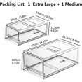 thumbnail image 2 of Pantry Organizers and Storage Bins, Refrigerator Organizer, Plastic Stackable Storage Bins with Drawers, Pull-Out Cabinet Containers for Fridge Kitchen Office (2 PACK, Extra Large & Medium), 2 of 7