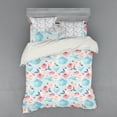 thumbnail image 1 of Ambesonne Vintage Bedding Set 4 Pcs, Flowers Roses Teapot, Queen, Pale Blue Pale Pink, 1 of 3