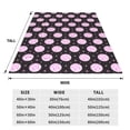 thumbnail image 3 of Fotbe Pink Groovy Disco Ball Manta de Franela Acolchonada con Estampado, Súper Suave y Esponjosa, Extra Grande para Sofá, Cama, Uso Todo el Año-50"x40", 3 of 7