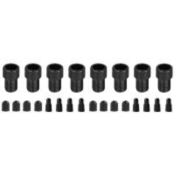 Adaptador de válvula de bicicleta Presta a Schrader, 4 Uds., adaptador de válvula Presta (negro)