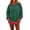 Dark Green, variant on Colorblock Polka Dot Sweatshirt for Women — Oversized Long Sleeve Casual Fall Tops Pullover Trendy,Hot Pink S