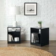 thumbnail image 1 of Mainstays Open Shelf Nightstand, Set of Two, Black, 1 of 8