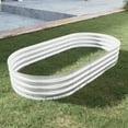 thumbnail image 4 of Gzxs 6×3×1ft Galvanized Raised Garden Bed, Oval Metal Planter Box for Growing Outdoor Plants Vegetables/Flowers/Herbs (Silver), 4 of 9