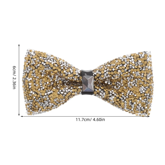 TABLZONE Men's Rhinestone Sequin Bow Tie, Stylish Party and Stage Accessory, Size 1, Perfect for Special Events and Celebrations