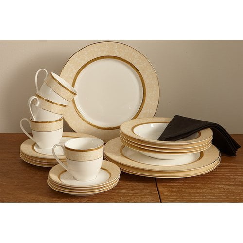 Flato Home Products forest Bone China 20 Piece Dinnerware Set, Service for 4 by Flato Home Products
