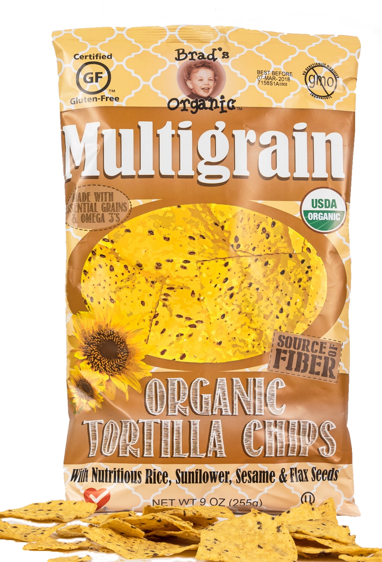 BRAD'S MULTIGRAIN CHIPS ORGANIC, 9 OZ