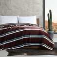 thumbnail image 2 of Wrangler Western Saddle Stripe Red Ultra Soft Plush Fleece Twin Blanket, 2 of 6