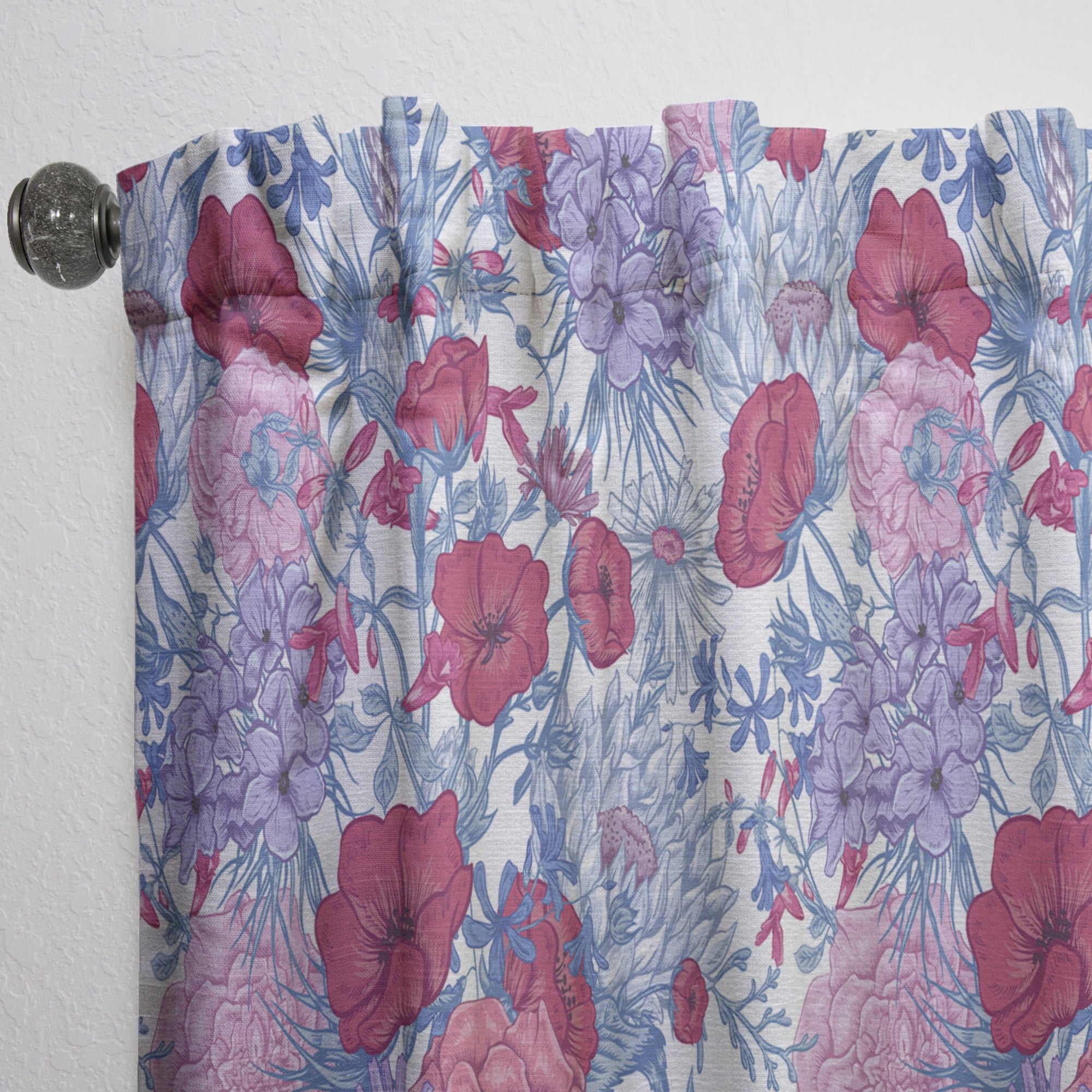 Designart 'Blossom Pink XX' Eclectic Curtain Panel