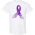 thumbnail image 3 of Inktastic Alzheimer's Awareness Purple Ribbon Made of Heart T-Shirt, 3 of 5
