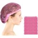 thumbnail image 1 of Gorro De Ducha Desechable Para El Cabello, 100Pcs Gorro De Ducha Impermeable Para Mujer De PláStico Transparente, Para Spa, Hotel Y PeluqueríA, Uso DoméStico (Blanco) (Rosa), 1 of 4