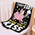 thumbnail image 2 of Funny Pig Blanket Gift for Girls Boys- 60x80 Inches Soft Flannel Throws Blankets Funny Gift for Teen Women Men Adult Cute Pig Lover Gifts for Birthday Christmas Halloween Bed Sofa Couch-Twin Size, 2 of 8