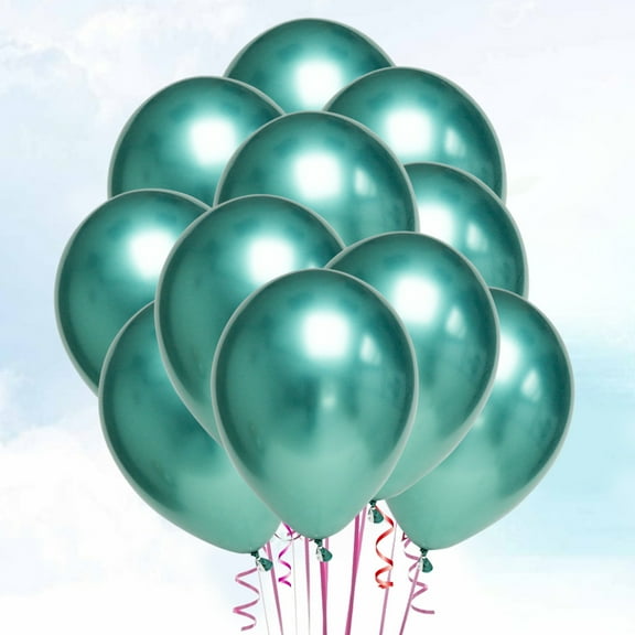 ORDDIART 50Pcs 10 Inches Green Metallic Balloons for Birthday and Wedding Party Ornaments
