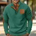 thumbnail image 6 of Gephdiin Long Sleeve Shirts for Men Men's T-Shirts Classic Long Sleeved Collar T Shirt Button Down Shirt Pocket T Shirt Mens Long Sleeve Tee Shirts Graphic Tees Men Corduroy Green Xl, 6 of 9