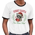 thumbnail image 2 of Christmas I've Been Feral Ringer Tee Shirt Unisex 2X-Large White/Black, 2 of 5