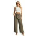 thumbnail image 5 of Airmenty Womens Casual Wide Leg Pants High Waisted Business Casual Trousers Work Pants with Removable Belt, 5 of 7