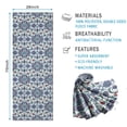 thumbnail image 2 of Blue Floral Ornament Pattern Hot Yoga Mat Towel Non Slip for Hot Yoga - Quick-Drying Yoga Mat Cover with 4 Corner Pockets with Travel Bag - Hot Yoga Towel Non Slip Grip Moisture Wicking Sweat 70"x26", 2 of 6